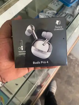 Buds Pro 4 Wireless Bluetooth Earbuds | ANC Noise Cancellation | Touch Control | Triple Mic | Type-C Charging