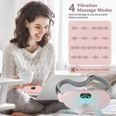 Period Cramp Relief Belt Portable Electric Menstrual Heating Pad with Massager